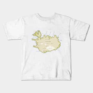 Iceland map Kids T-Shirt